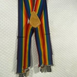 Rainbow Suspenders by Custom Leathercraft cowhide No. 110 RB